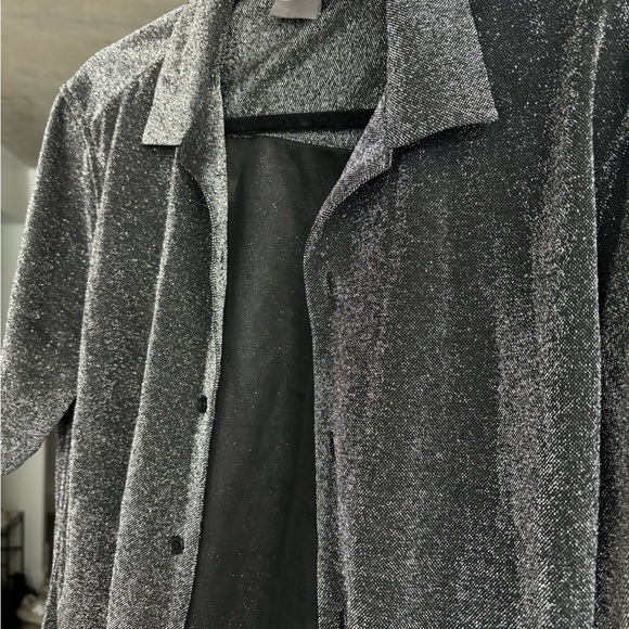 Metallic short sleeve shirt men’s medium from ASOS - Picture 5 of 6
